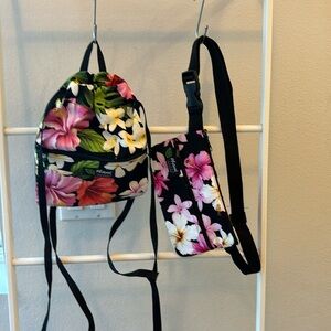 Nani Island 2 x fabric kids bags small back pack and belt bag made in Hawaii!